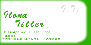 ilona tiller business card